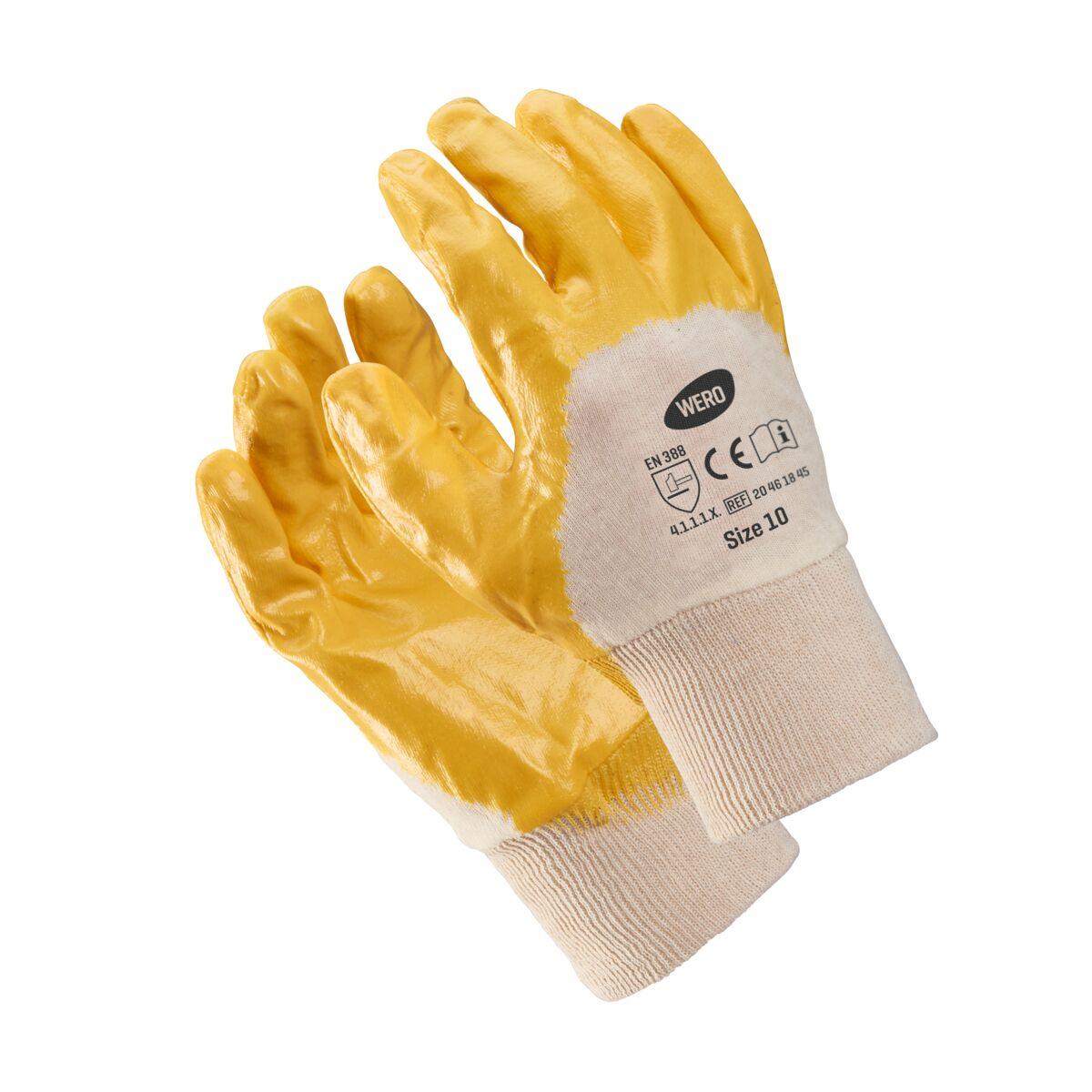 Trikothandschuh WERO Sunny, 12 Paar - Gelb, 7