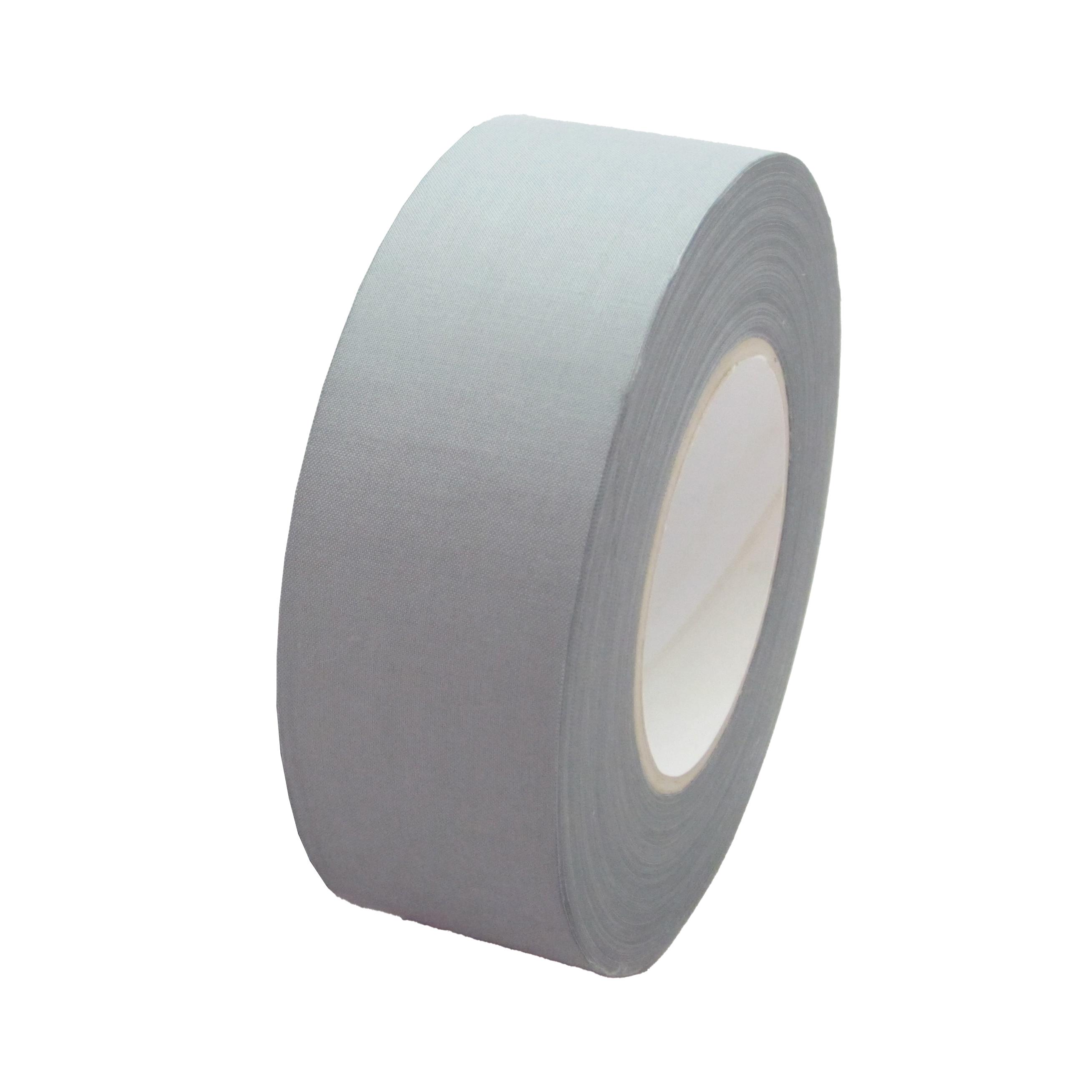 Eine teilweise abgerollte graue FLEX Gewebeband Rolle mit weißem Kern, 50 Meter Länge und 19 Millimeter Breite.