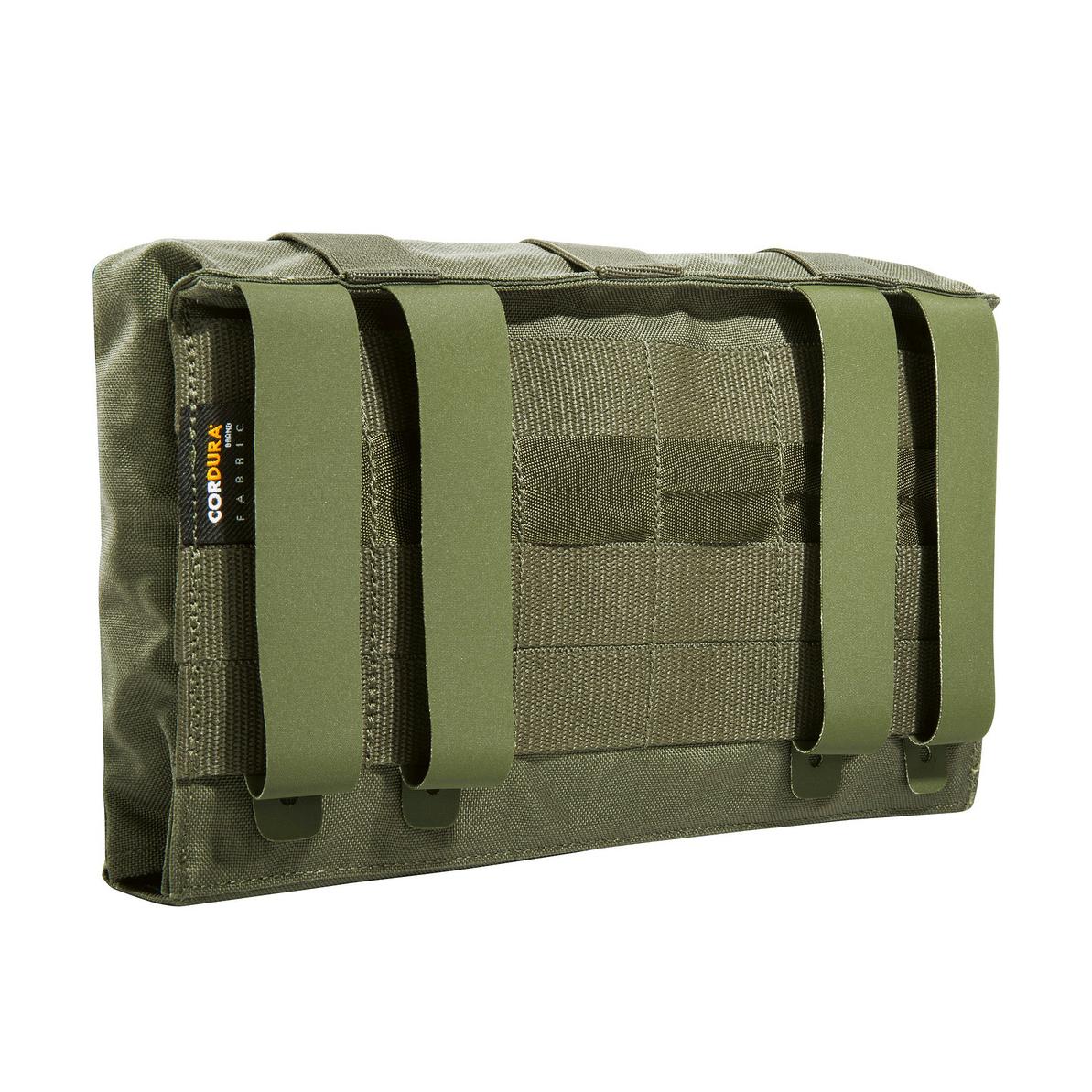 TT IFAK Pouch in Waldgrün mit zwei verstellbaren Gurten und Frontreißverschluss, robust verarbeitet und als Erste-Hilfe-Tasche mit Schnellzugriff-System designed.