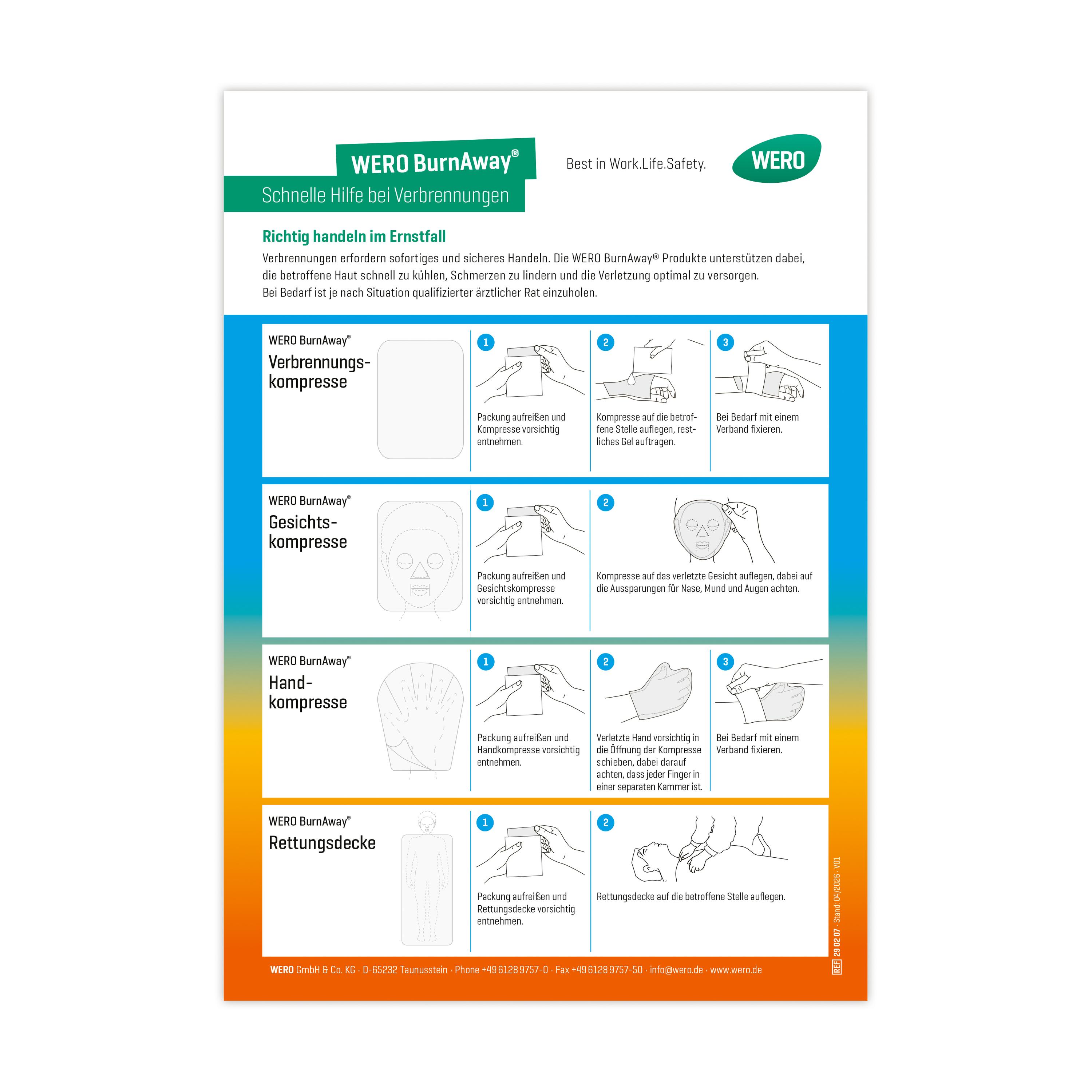 WERO Schild: Anleitung WERO BurnAway®