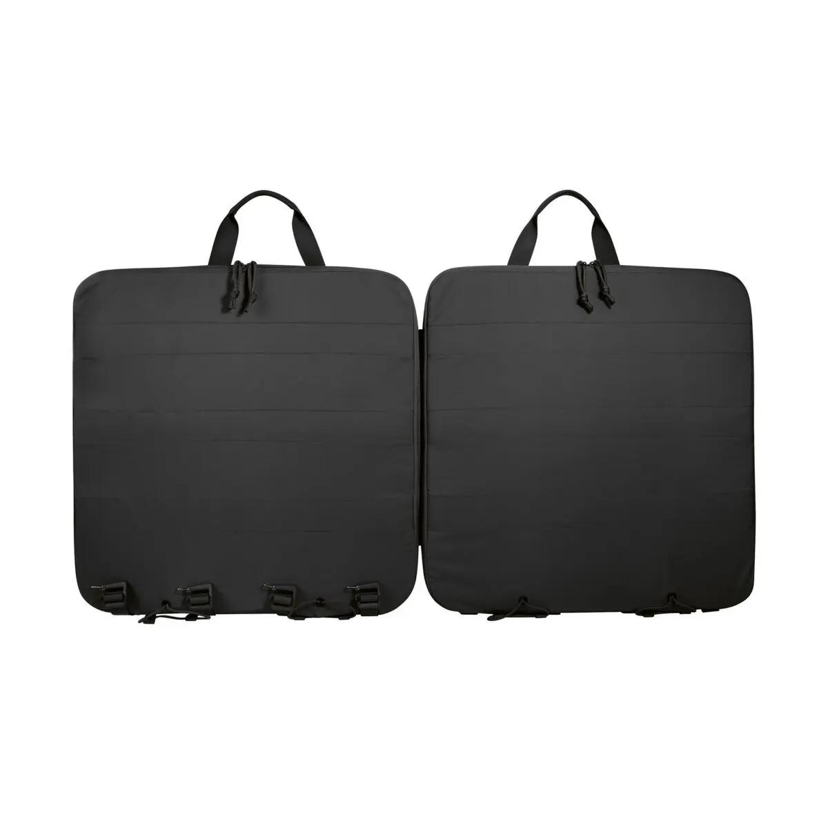 Zwei TT Medic Container / Transporttaschen aus robustem Material mit Top- und Frontgriff, horizontalen Organizerschlaufen und verschließbaren Gurten.