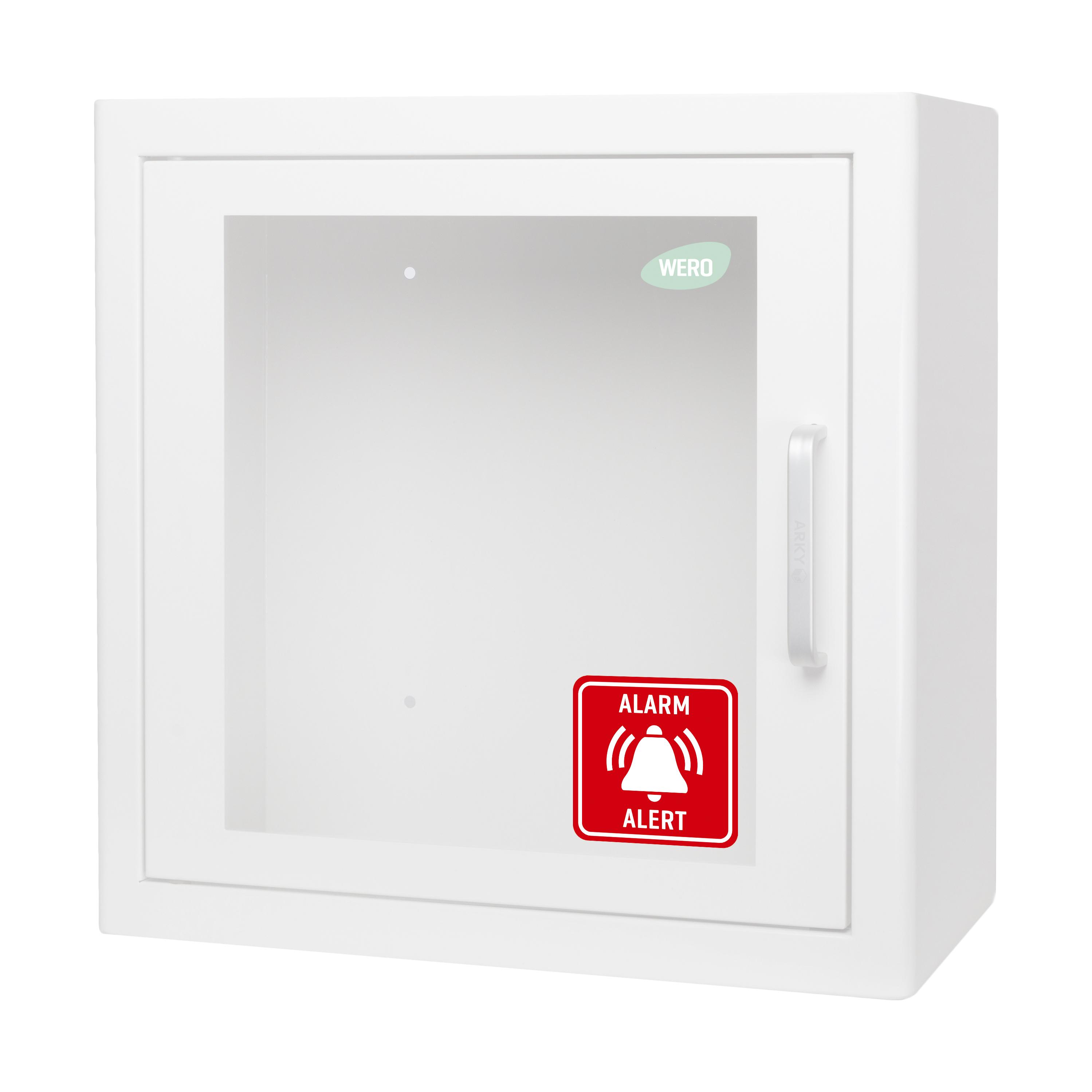 Aufkleber für AED-Schrank: Alarm 