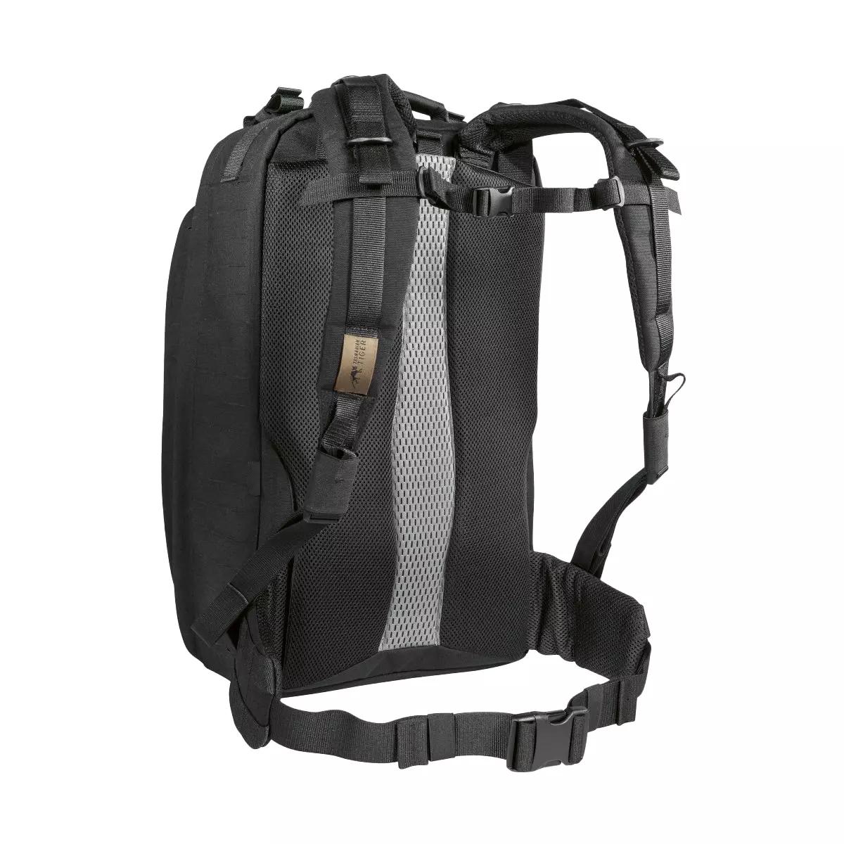 TT First Responder MoveOn MKII - Schwarz mit gepolstertem Tragesystem, verstellbaren Schultergurten und sichtbarer Lasercut-Front von hinten betrachtet.