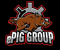 Logo ePIG Group mit Wildschwein auf schwarzem Grund
