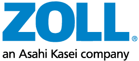 Zoll Logo in Blau und Weiß mit Schriftzug und Symbolen