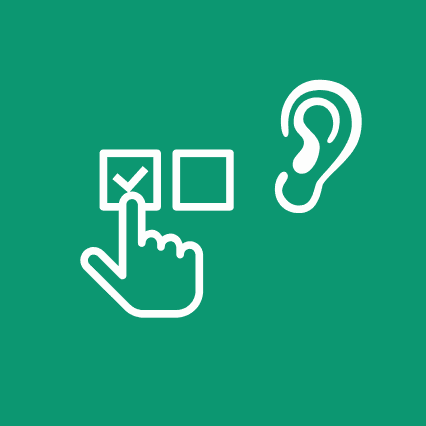 Abbildung Ohr und Option zum Ankreuzen