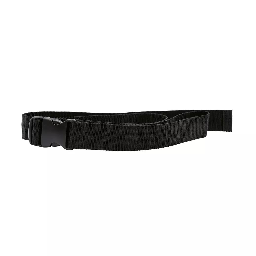 Schwarzer, individuell einstellbarer Gürtel für WERO Erste Hilfe Tasche – klein und mittel, aus robustem Nylon mit zwei Plastik-Schnellverschlüssen.