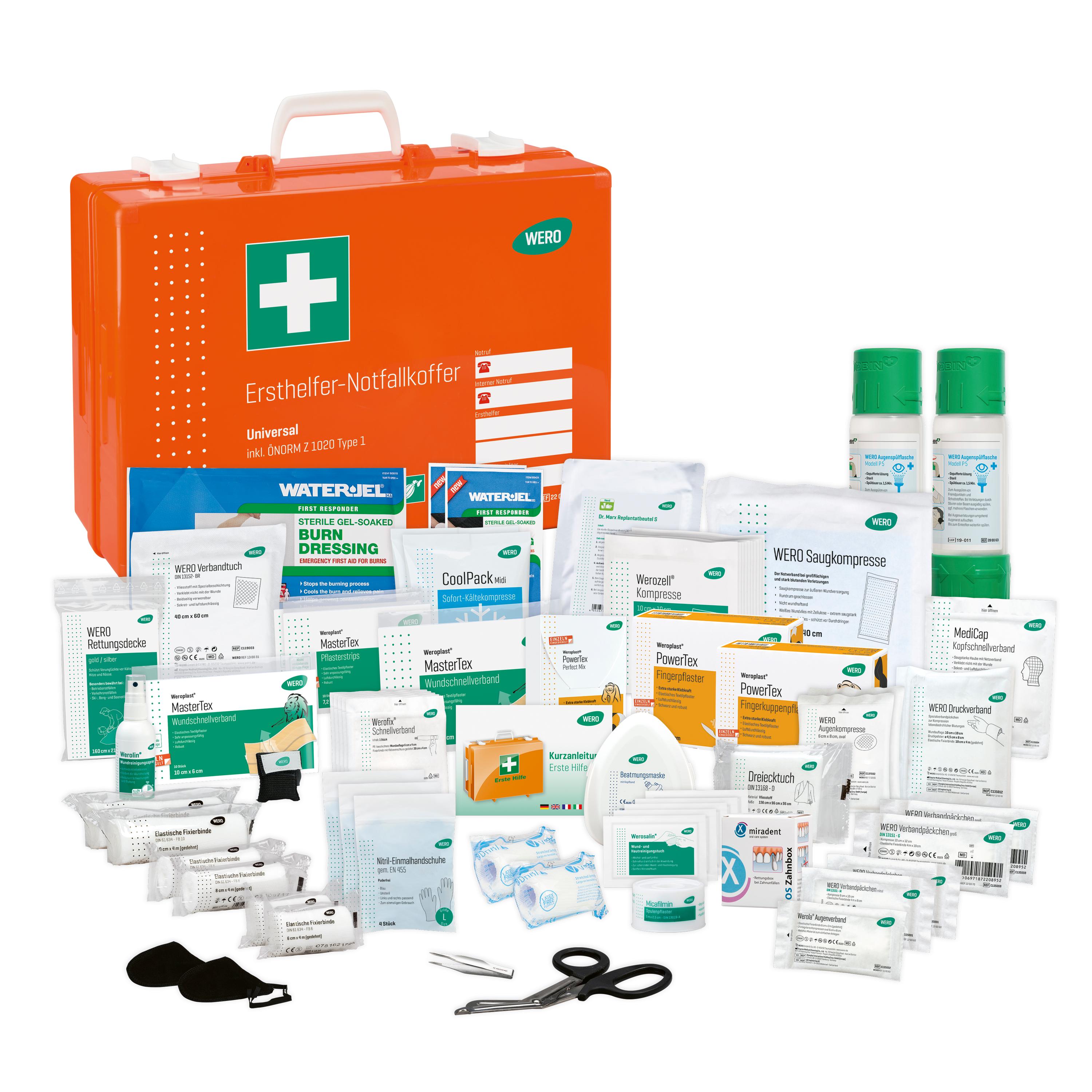 Werotop® 450 Ersthelfer-Notfallkoffer Universal ÖNORM Z 1020:2025