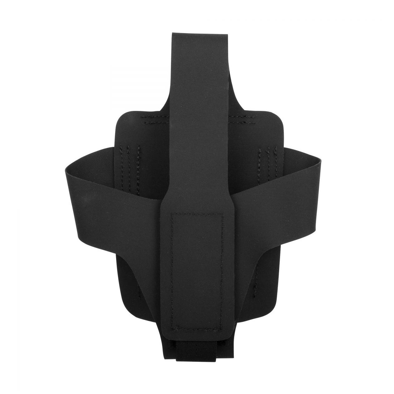 Verstellbarer TT Tac Pouch Holder M aus schwarzem TPU CORDURA® 700 den mit Schultergurt und zwei seitlichen Halteschlaufen.
