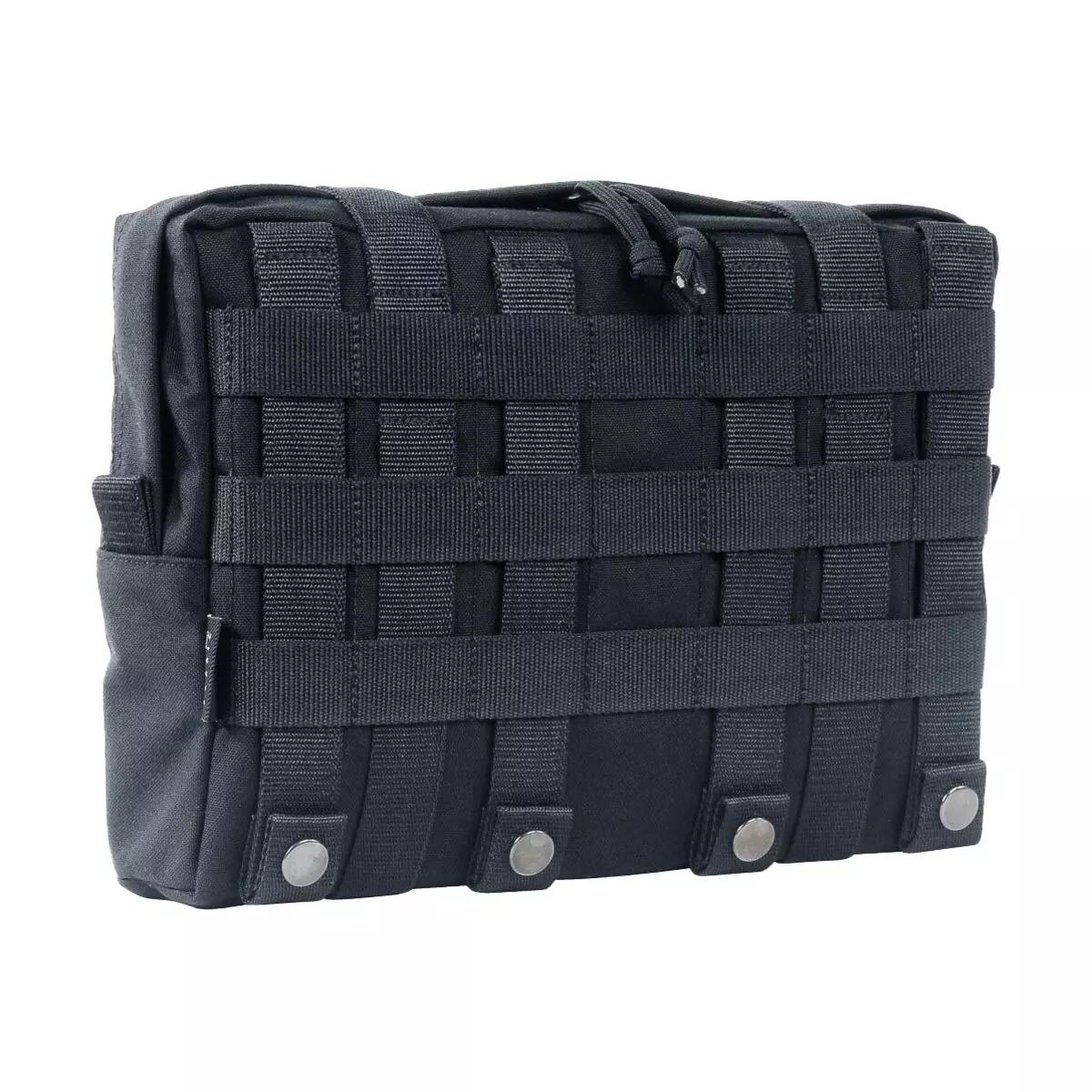 Schwarze TT Tac Pouch 10 aus robustem Nylon mit Reißverschluss, verstärkten Front- und Rückentaschen sowie mehreren verstärkten Panels.