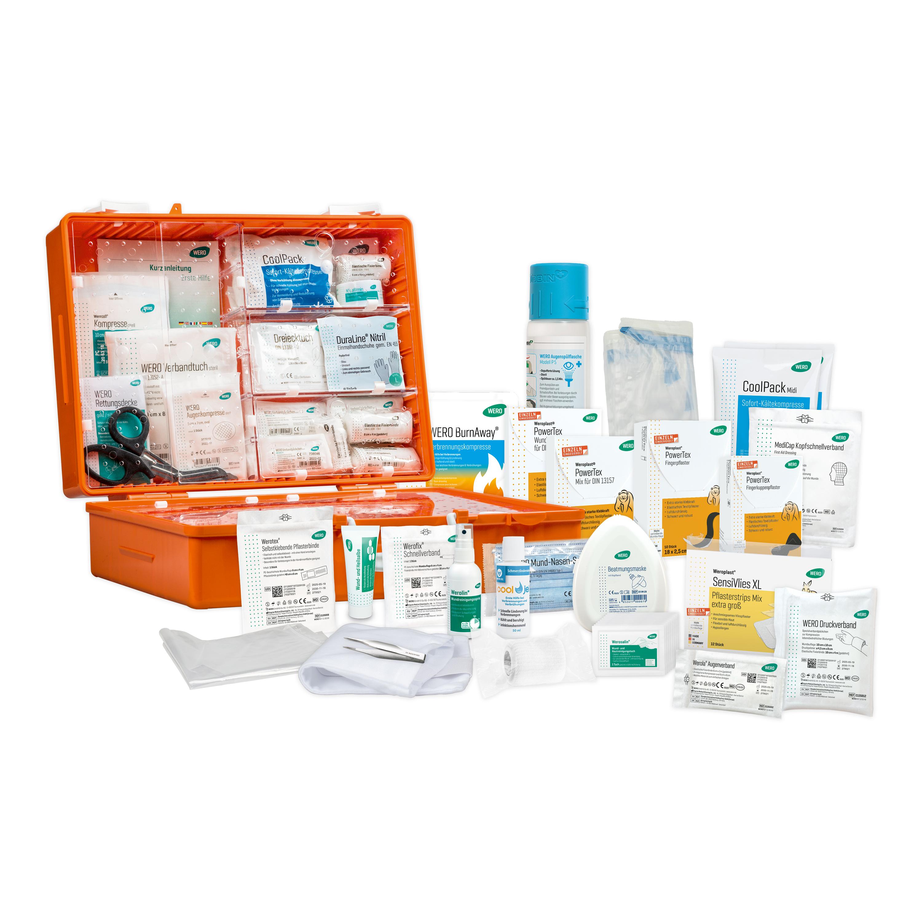 Werotop 450 Erste Hilfe Koffer Holzverarbeitung DIN 13157