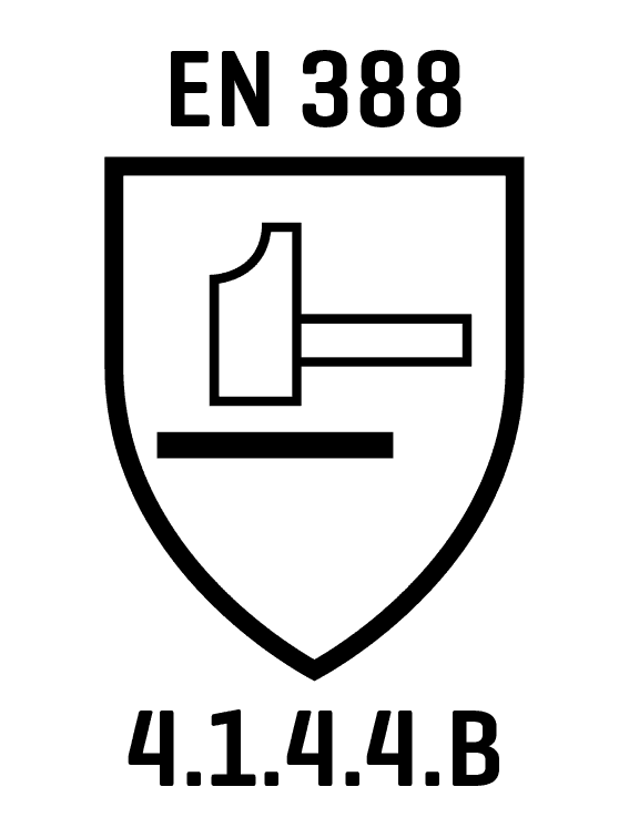 Hammer-Symbol als schwarzer Umriss auf weißem Schild