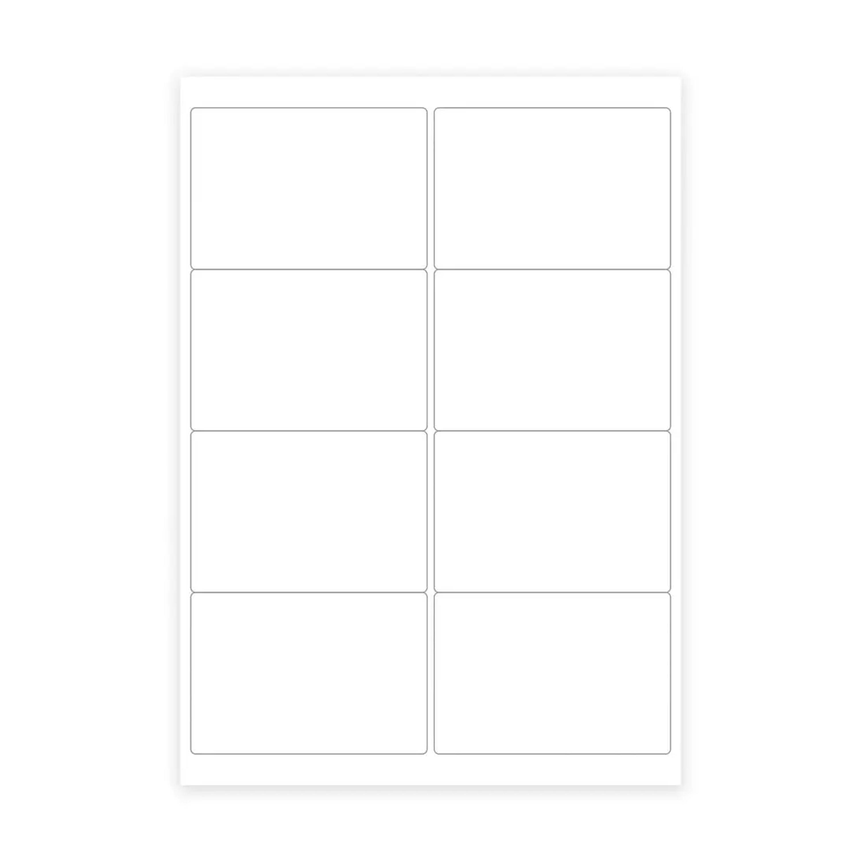 Acht leere WERO Online-Verbandbuch QR-Code Druckbogen DIN A4 Etiketten mit klaren schwarzen Rändern sind gleichmäßig in zwei Reihen angeordnet.