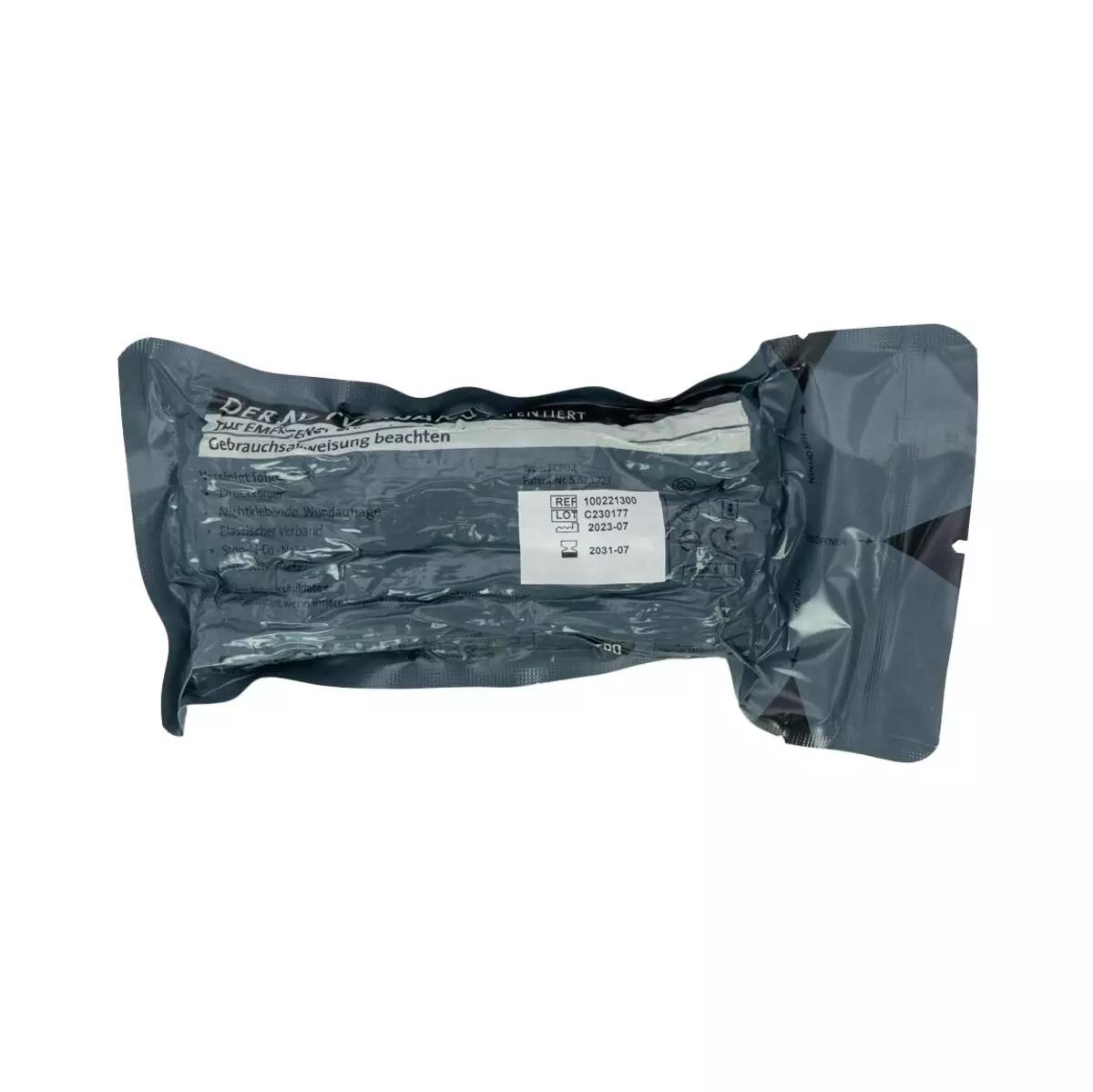 Vakuumverpackte Die Emergency Bandage®, das Original - Oliv, 15 cm, zuverlässig für starke Blutungen, geeignet für Militär und Rettungsdienste