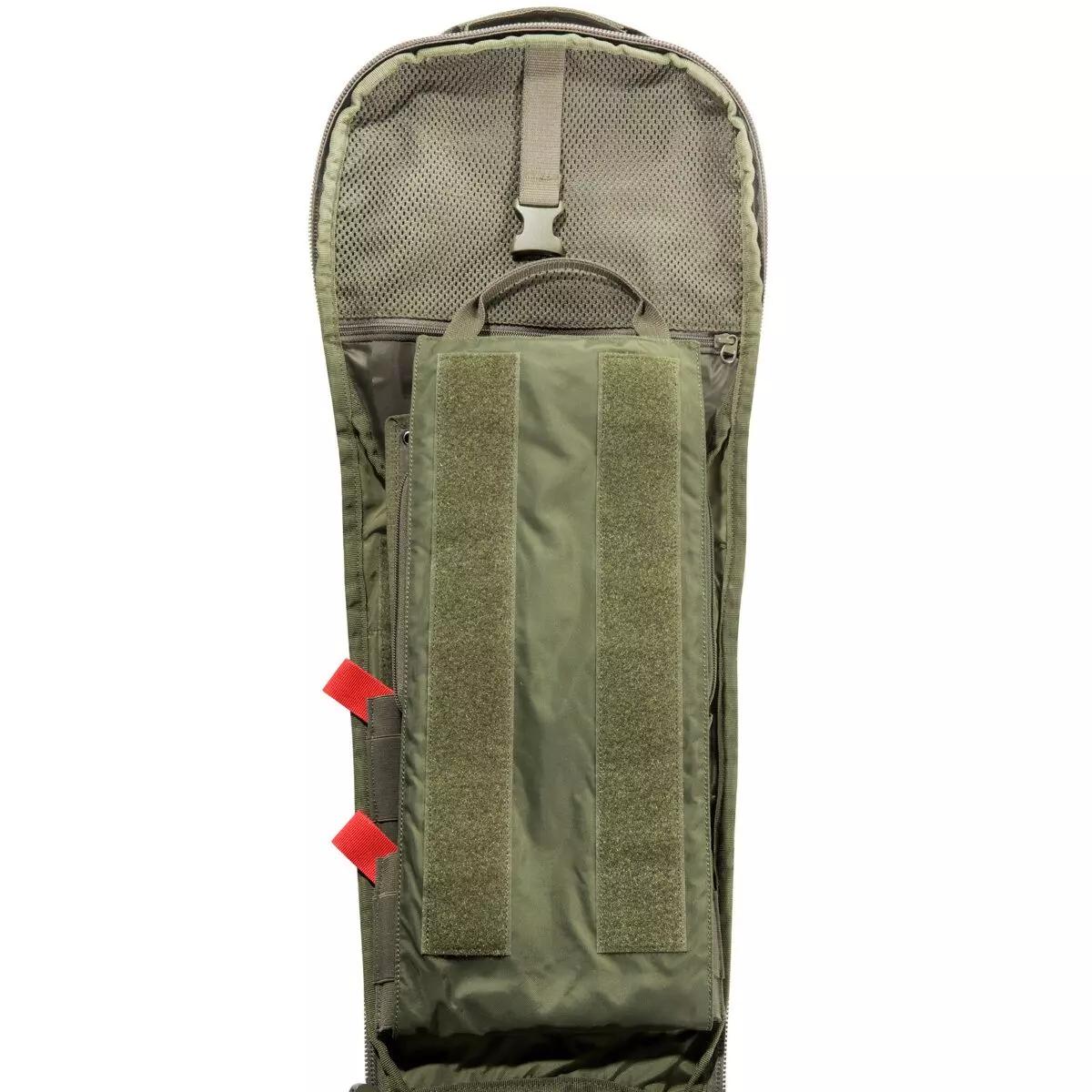 TT Modular Medic Insert 30 VL mit Klettstreifen, Blind-Klett und drei unterschiedlich großen Zubehörtaschen, grün mit rotem Zugband.