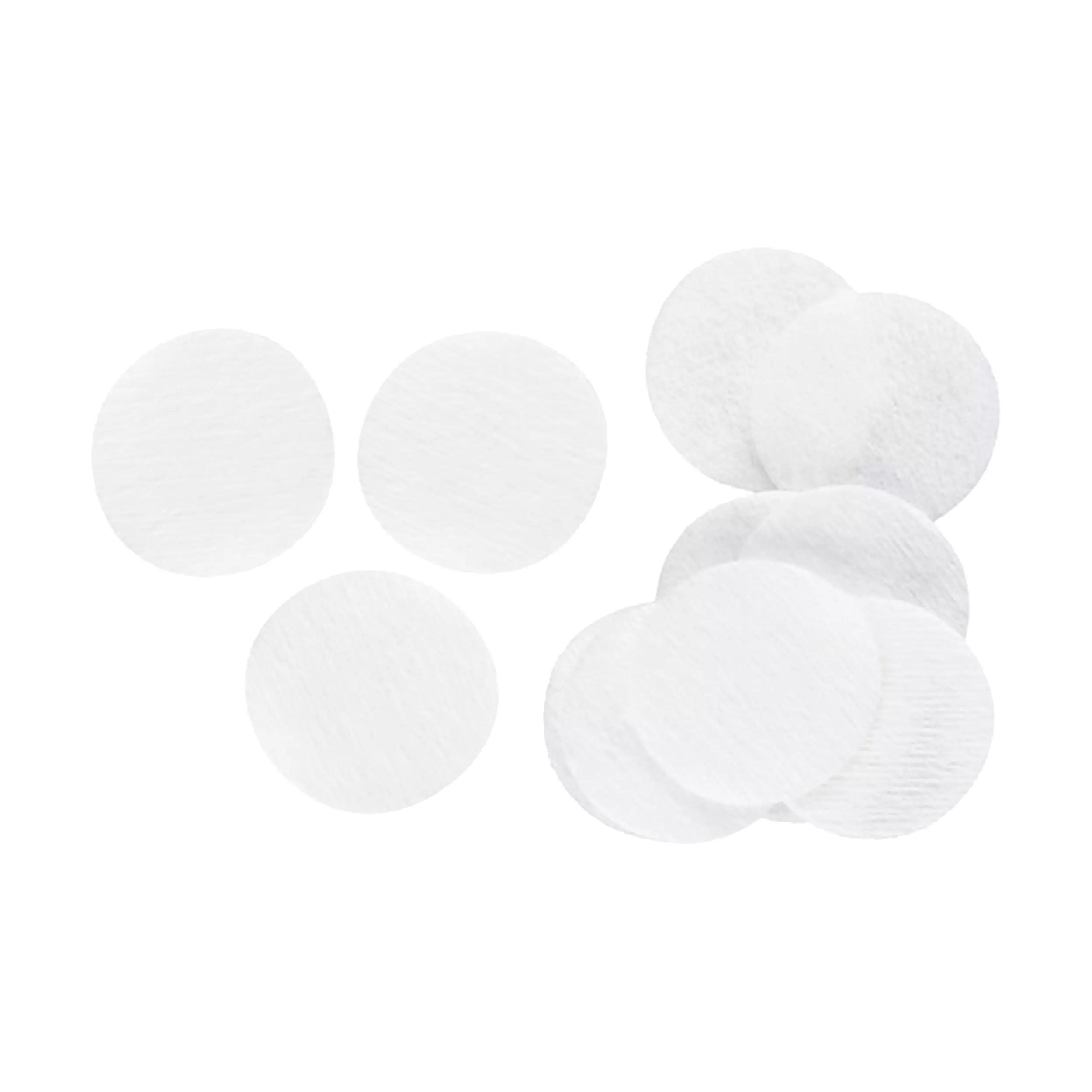 Neun leicht durchscheinende, weiße Filter aus dem Austausch-Set für BRAYDEN Reanimationspuppe LED liegen locker verteilt beieinander.