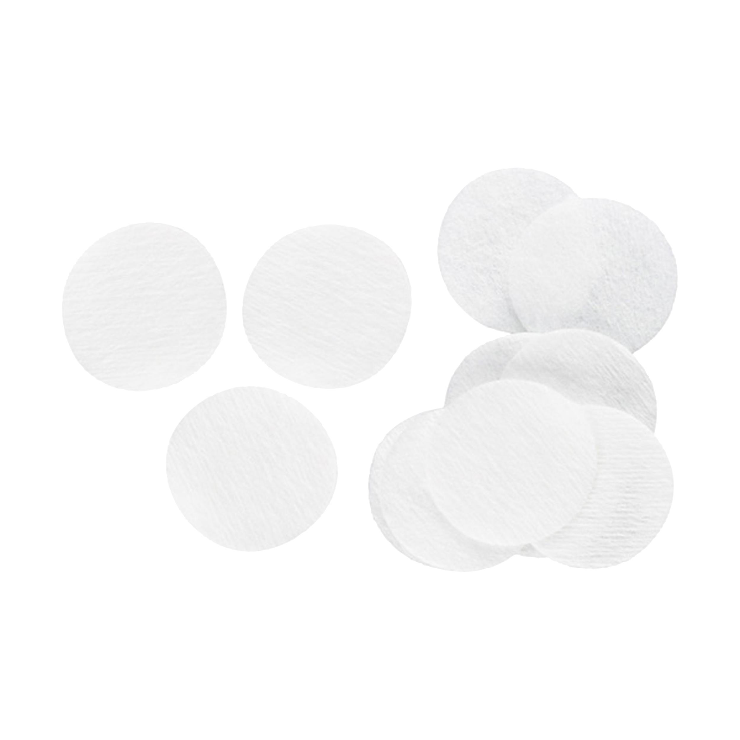 Neun leicht durchscheinende, weiße Filter aus dem Austausch-Set für BRAYDEN Reanimationspuppe LED liegen locker verteilt beieinander.