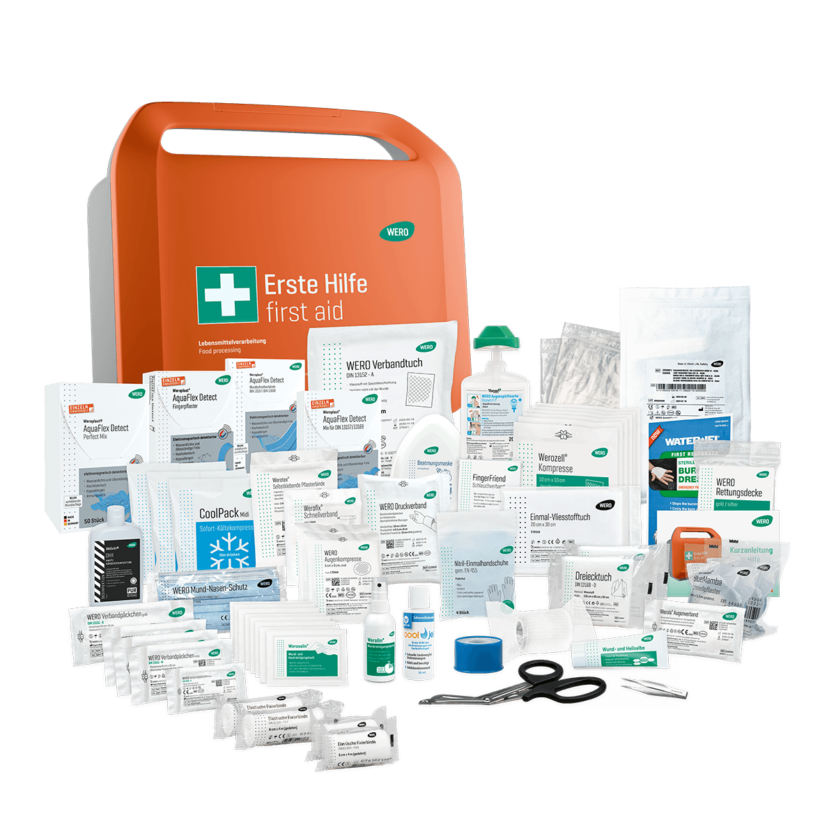 WERO Smart Case® - Erste-Hilfe-Koffer DIN 13157 detektierbar - Lebensmittelverarbeitung