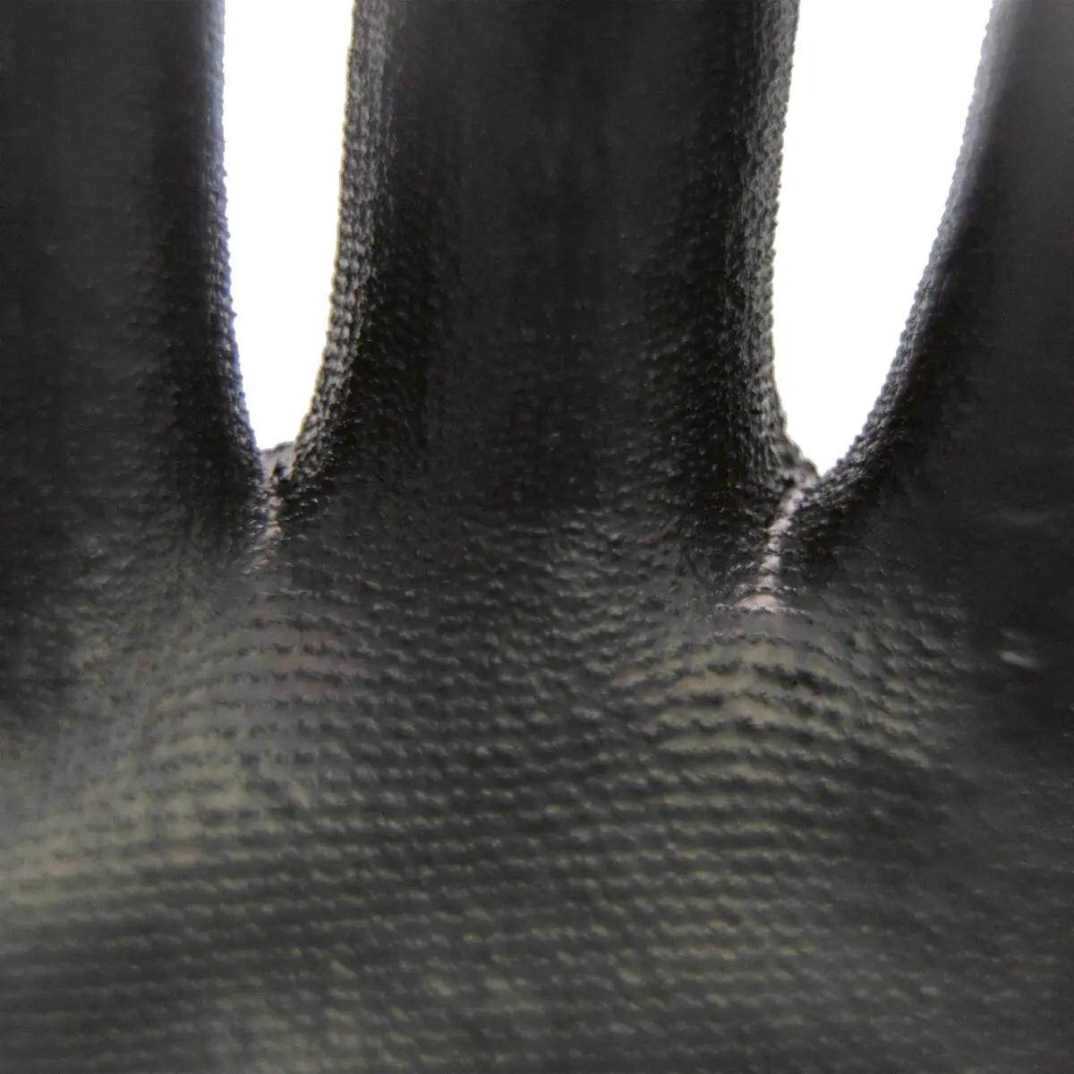 Schwarzer Feinstrickhandschuh WERO Allrounder mit strukturiertem PU-Belag, leicht und flexibel, für vielseitige Arbeitsbereiche geeignet