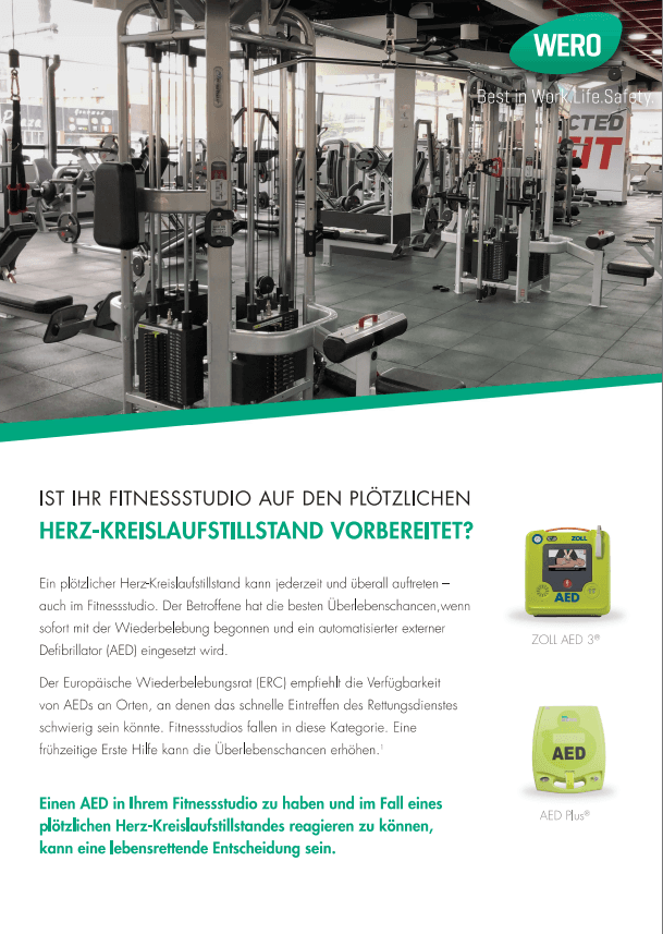 Fitnessstudio mit verschiedenen Kraft- und Cardio-Geräten, betont zertifizierte, gewartete Ausstattung und sichere Trainingsumgebung