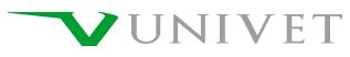 Univet Logo-Schriftzug auf weißem Hintergrund