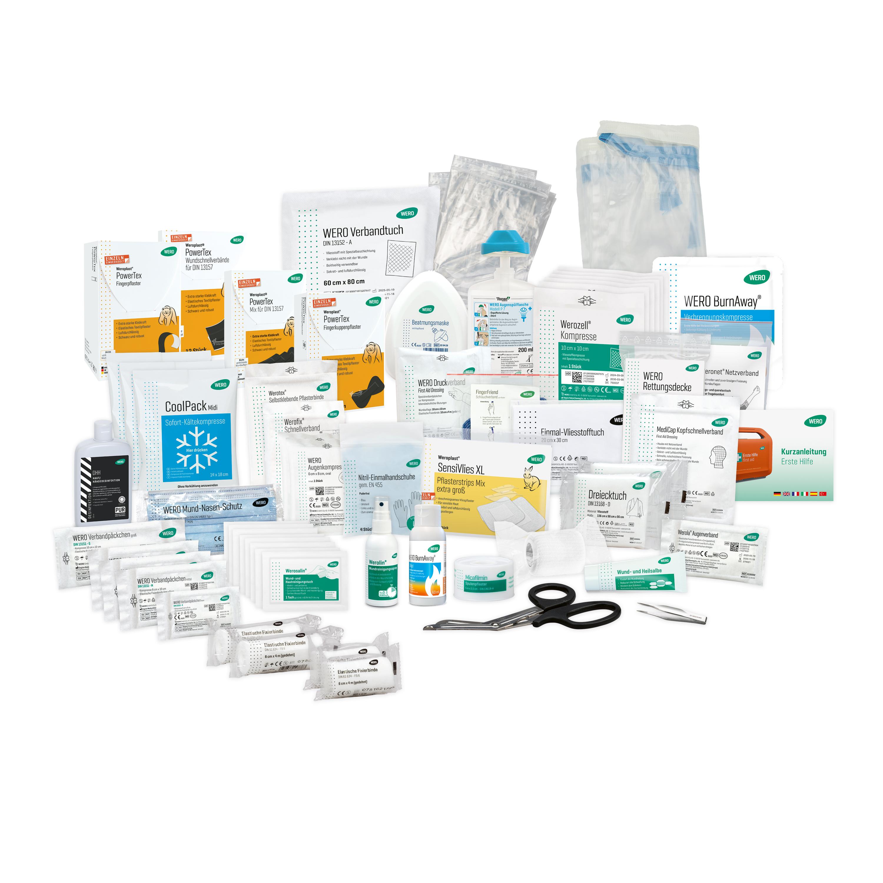 Filling for first aid kit logistics / shipping