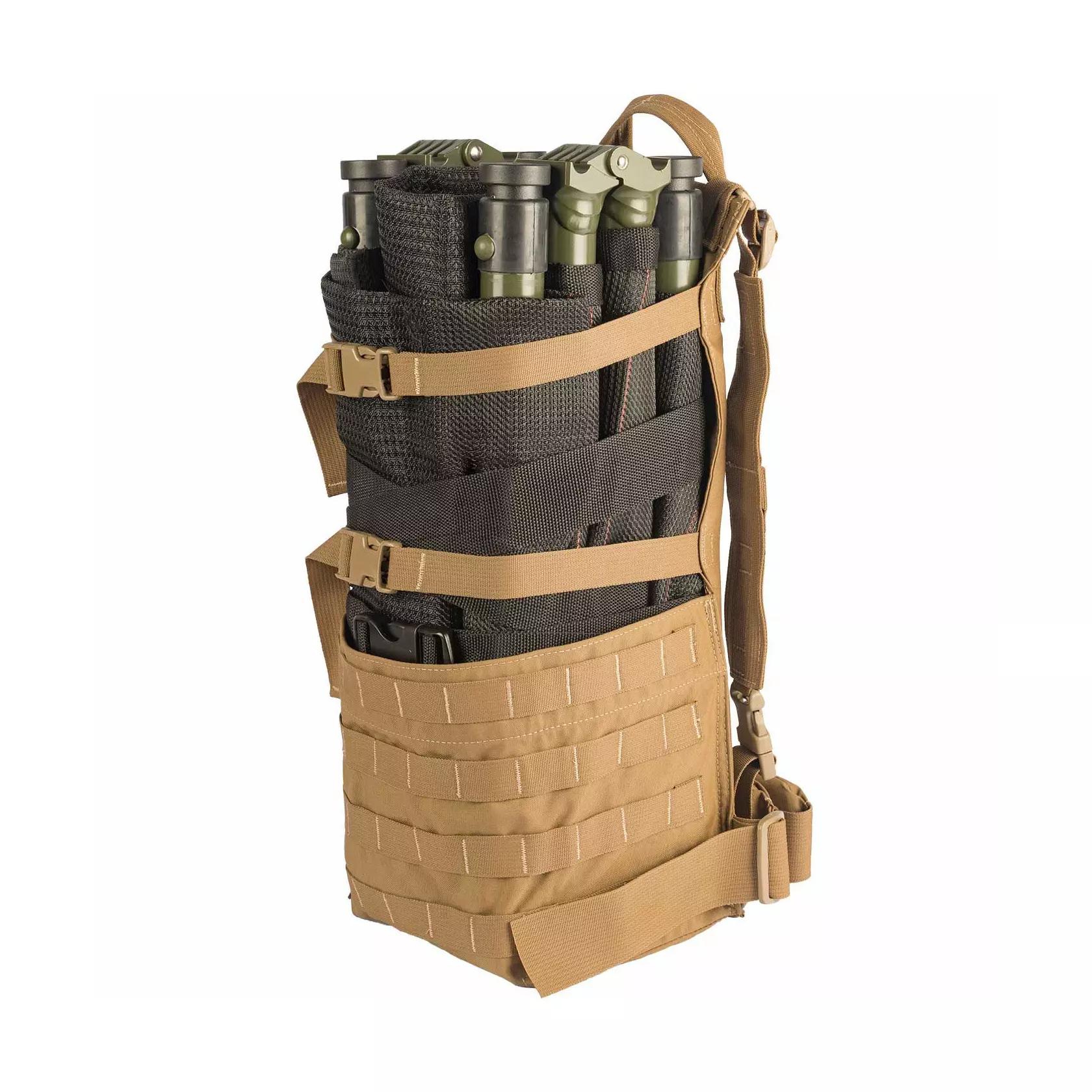 Tragetasche für NAR Talon® II Model 90C - Coyote mit mehreren verstellbaren Riemen, Frontklappe und Mesh-Tasche für Ausrüstung.