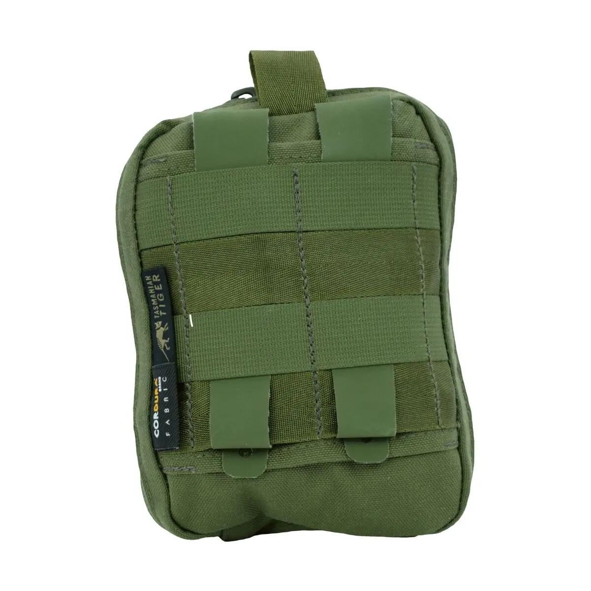 Alt-Text: WERO MED-X Hunter Medic Pack - Basic als grünes, kompaktes Erste-Hilfe-Set aus strapazierfähigem Cordura mit robustem Reißverschluss und Molle-Schlaufen.