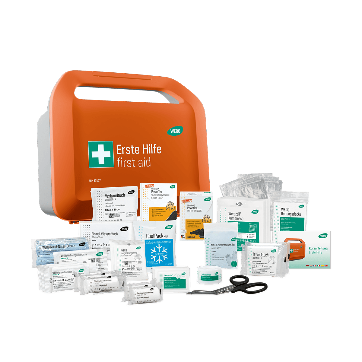 WERO Smart Case®  klein - Erste-Hilfe-Koffer  DIN 13157 - mit Weroplast® PowerTex Pflastern