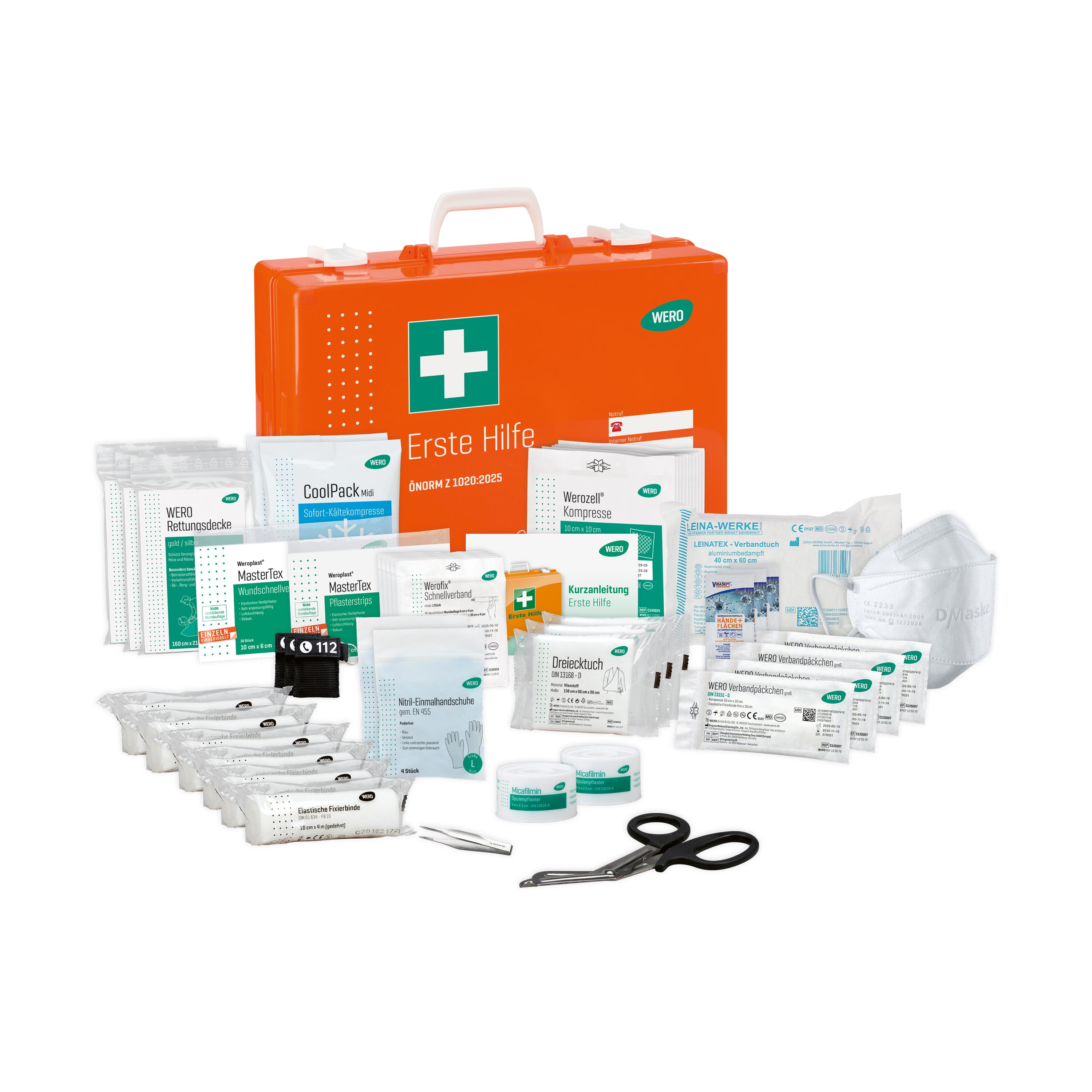 Werotop® Erste-Hilfe-Koffer Neue ÖNORM Z 1020:2025 - Standard