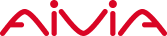 AIVIA Logo in roten Großbuchstaben, serifenlose Schrift