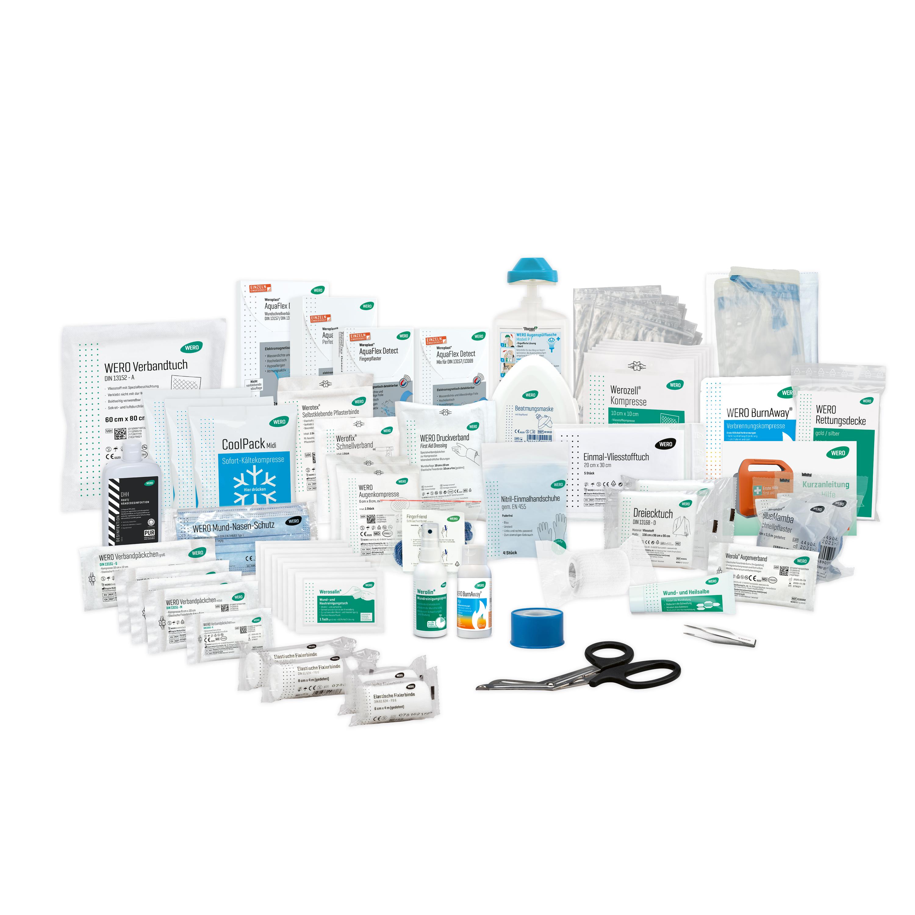 Füllung für Erste-Hilfe-Koffer Lebensmittelverarbeitung