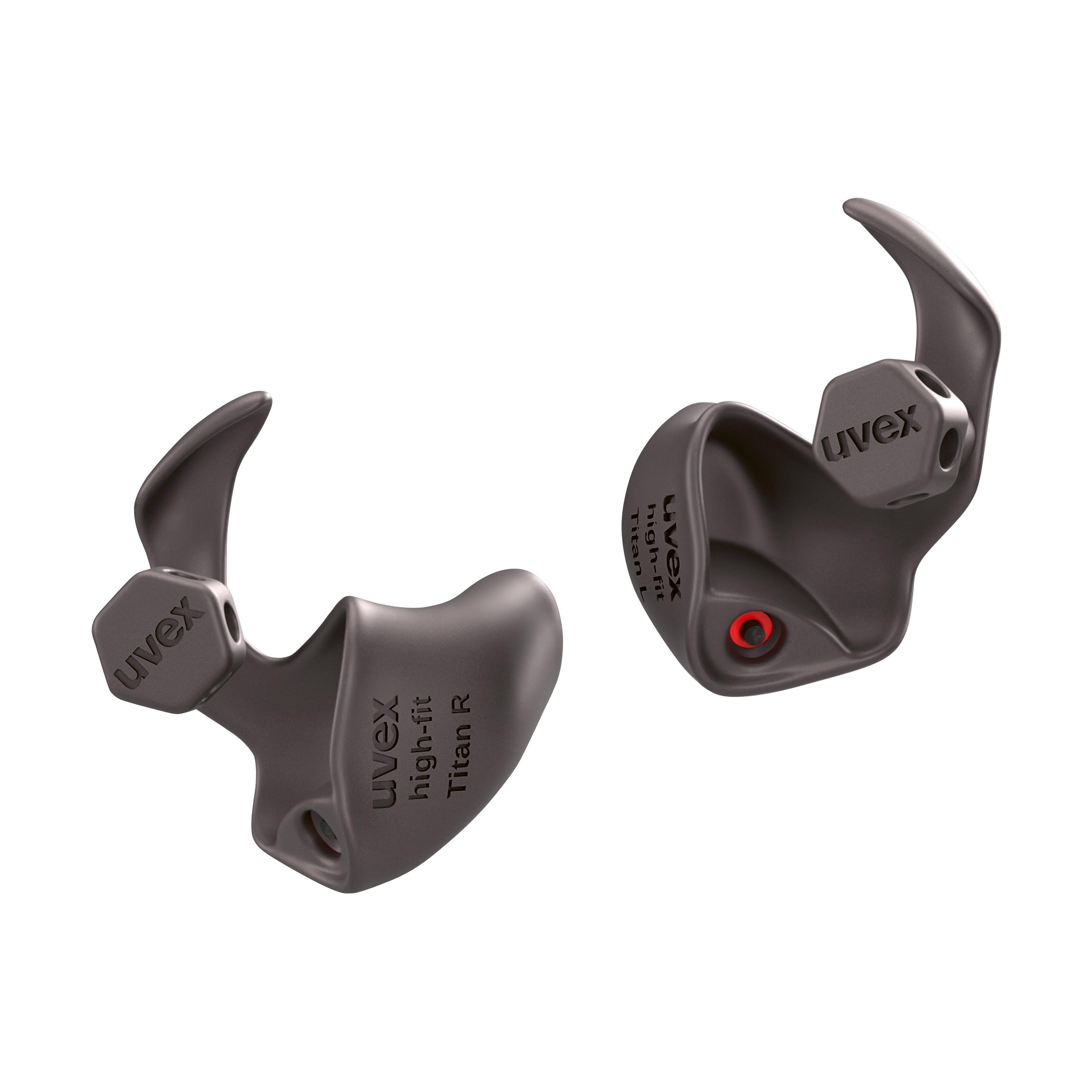 uvex high-fit titan matt 24 Otoplastik, SNR 24 dB - Grau, nicht detektierbar, 20 – 24 dB