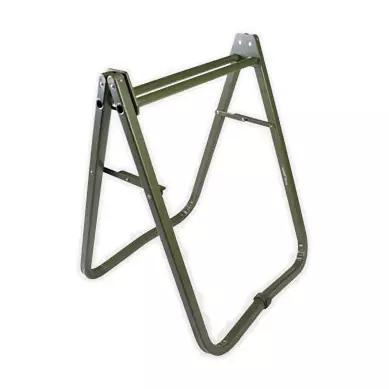 Robuster, olivgrüner Lagerungsbock für NAR Talon® II Model 90C mit vier Beinen und verschraubtem Metallrahmen für sicheren Halt.
