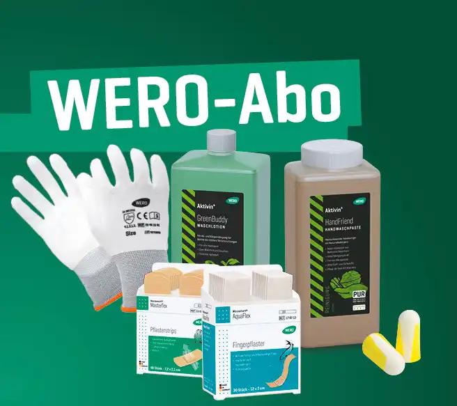 Zwei Flaschen Desinfektionsmittel, Einweghandschuhe, Pflasterboxen und gelbe Ohrstöpsel aus dem medizinischen Bereich.